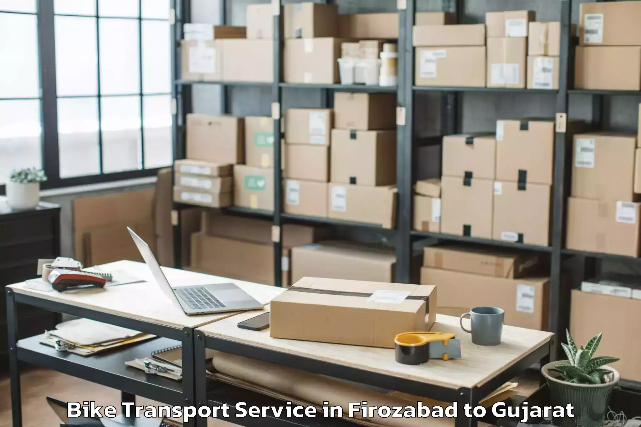 Leading Firozabad to Bhayavadar Bike Transport Provider